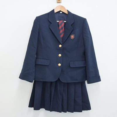 【中古】埼玉県 越谷南高等学校 女子制服 5点（ブレザー・ベスト・スカート）sf019162