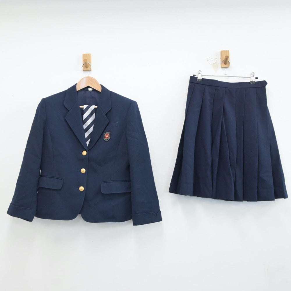 【中古】埼玉県 越谷南高等学校 女子制服 5点（ブレザー・ベスト・スカート）sf019162