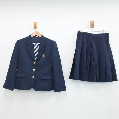 【中古】埼玉県 越谷南高等学校 女子制服 5点（ブレザー・ベスト・スカート）sf019162