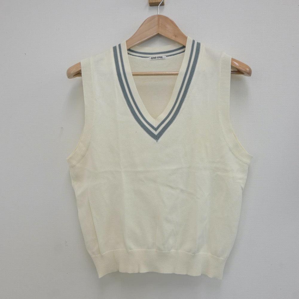 【中古】群馬県 群馬県立玉村高等学校 女子制服 2点（ニットベスト・スカート）sf019168