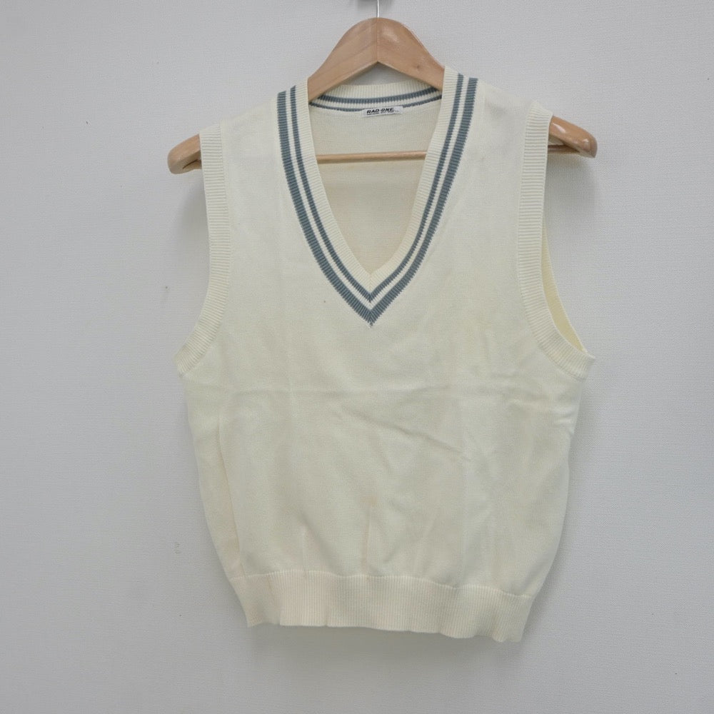 【中古】群馬県 群馬県立玉村高等学校 女子制服 2点（ニットベスト・スカート）sf019169