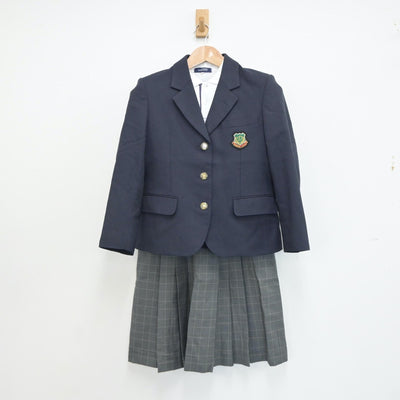 【中古】宮城県 大河原町立大河原中学校 女子制服 3点（ブレザー・シャツ・スカート）sf019173