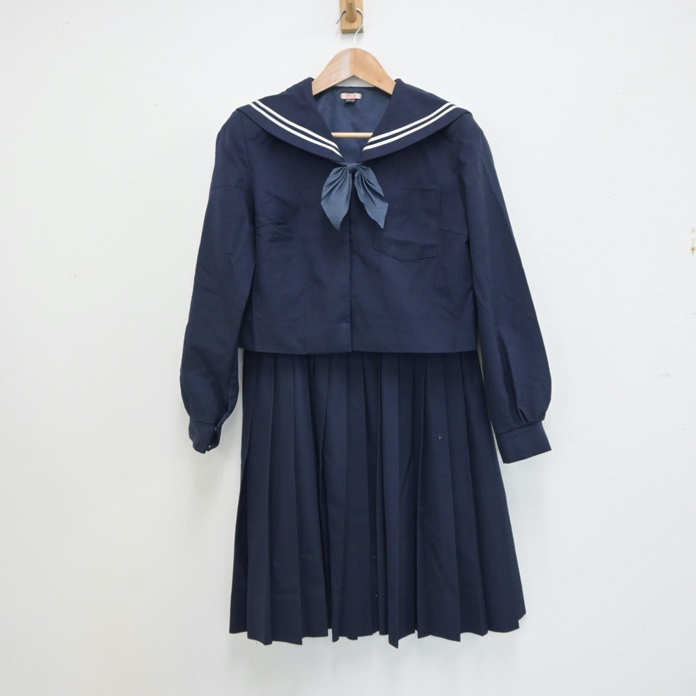 【中古】和歌山県 和歌山市立貴志中学校 女子制服 3点（セーラー服・スカート）sf019175