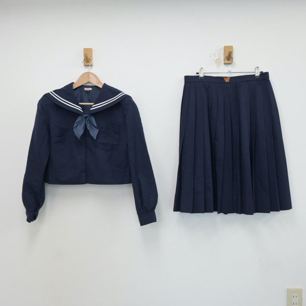 【中古】和歌山県 和歌山市立貴志中学校 女子制服 3点（セーラー服・スカート）sf019175