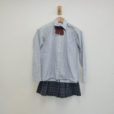 【中古】岐阜県 岐阜県立恵那農業高等学校 女子制服 3点（シャツ・スカート）sf019183