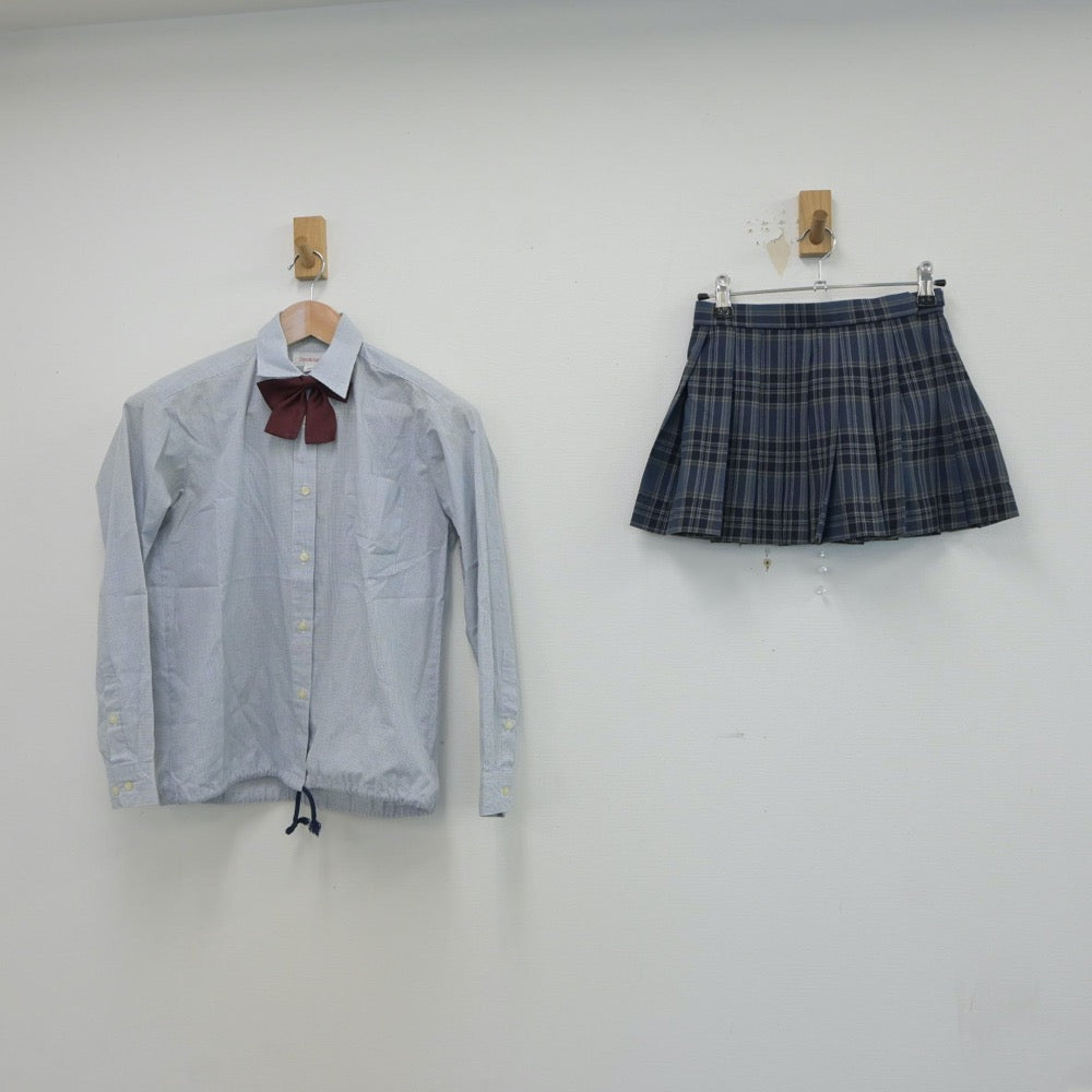 【中古】岐阜県 岐阜県立恵那農業高等学校 女子制服 3点（シャツ・スカート）sf019183