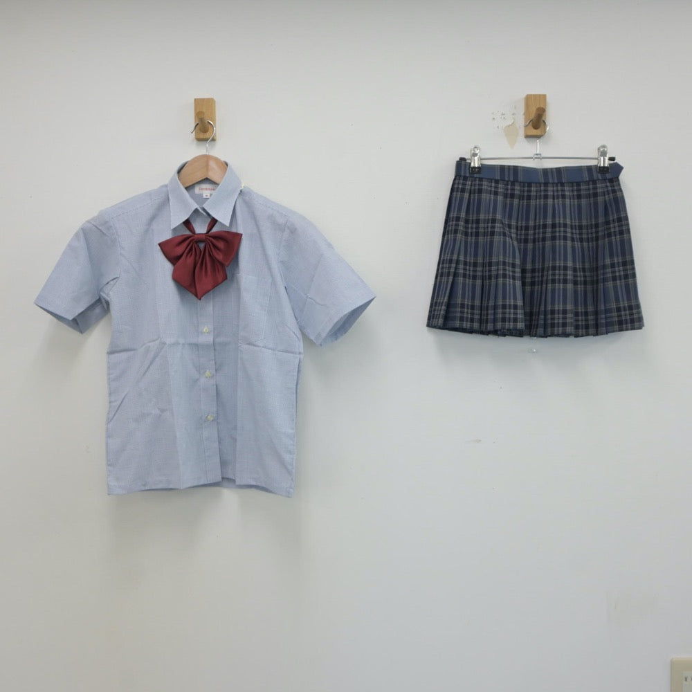 【中古】岐阜県 岐阜県立恵那農業高等学校 女子制服 3点（シャツ・スカート）sf019184