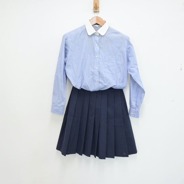 【中古】千葉県 千葉県立市川東高等学校 女子制服 2点（シャツ・スカート）sf019186