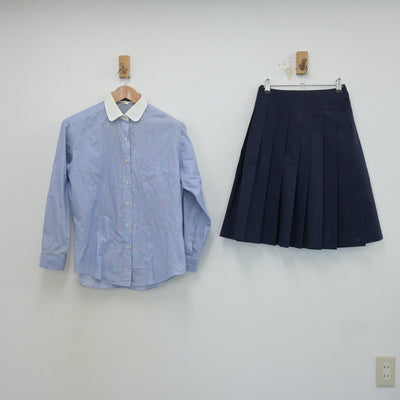 【中古】千葉県 千葉県立市川東高等学校 女子制服 2点（シャツ・スカート）sf019186