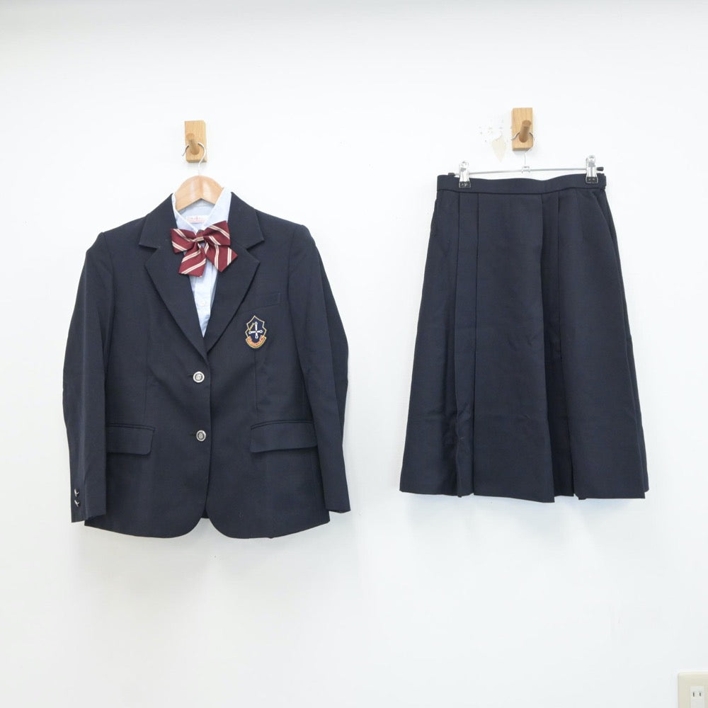 【中古】東京都 足立区立第四中学校 女子制服 4点（ブレザー・シャツ・スカート）sf019187