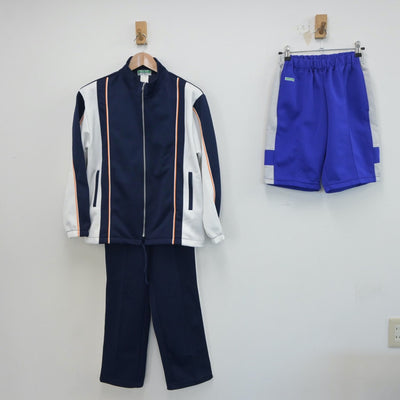 【中古】神奈川県 日々輝学園高等学校 女子制服 3点（ジャージ 上・ジャージ 下・体操服 下）sf019192