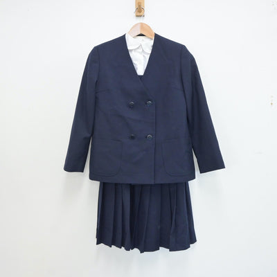 【中古】埼玉県 蕨市立東中学校 女子制服 4点（ブレザー・ベスト・シャツ・スカート）sf019193