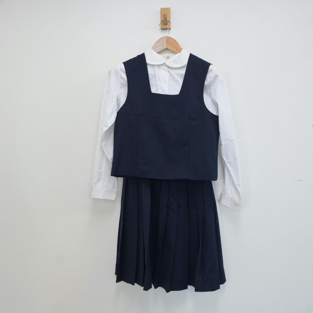 【中古】埼玉県 蕨市立東中学校 女子制服 4点（ブレザー・ベスト・シャツ・スカート）sf019193