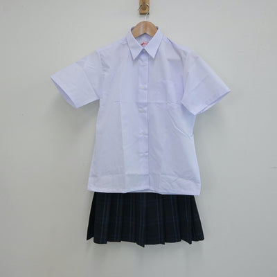 【中古】東京都 東京都立蔵前工業高等学校 女子制服 4点（シャツ・ニットベスト・スカート）sf019203