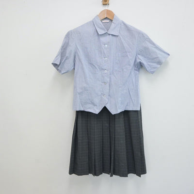 【中古】奈良県 奈良県立青翔高等学校 女子制服 4点（シャツ・ニットベスト・スカート）sf019217