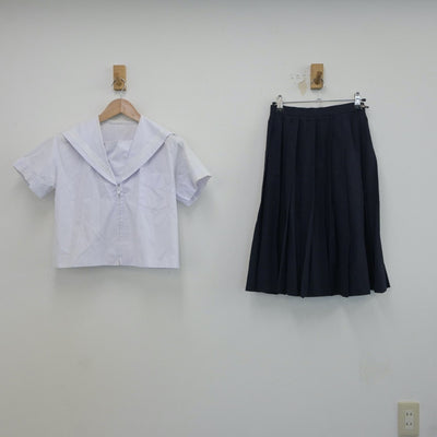 【中古】奈良県 大和高田市立片塩中学校 女子制服 2点（セーラー服・スカート）sf019224