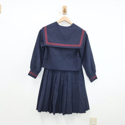 【中古】奈良県 大和高田市立片塩中学校 女子制服 3点（セーラー服・スカート）sf019227