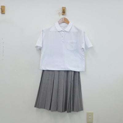 【中古】東京都 町田市立堺中学校 女子制服 4点（ベスト・シャツ・シャツ・スカート）sf019233