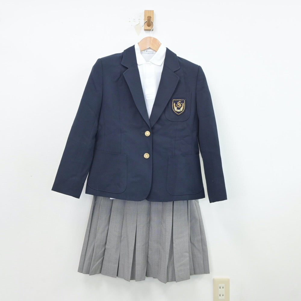 【中古】東京都 町田市立堺中学校 女子制服 4点（ブレザー・シャツ・スカート）sf019234