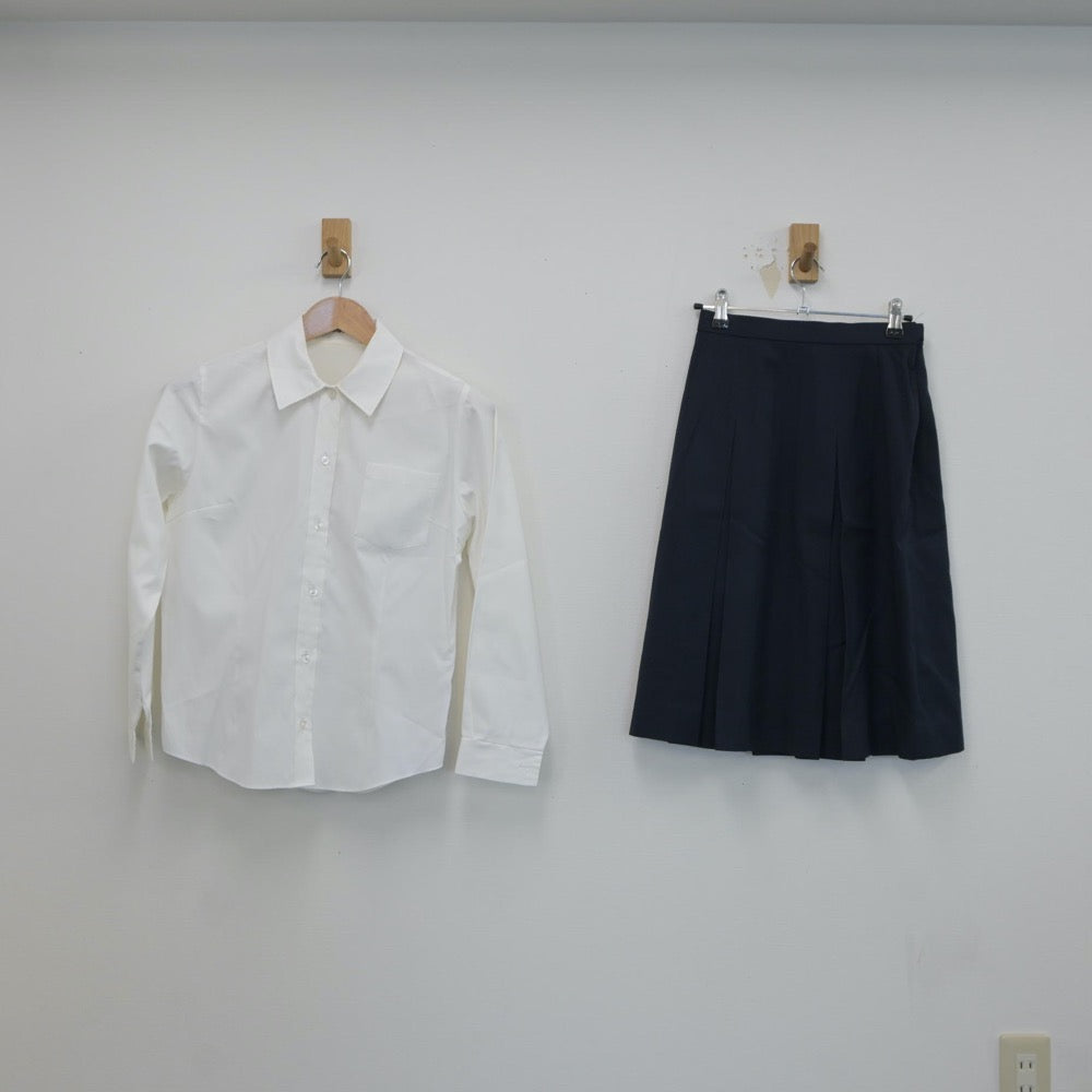 【中古】東京都 共立女子中学校 女子制服 4点（ニットベスト・シャツ・スカート）sf019240