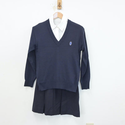 【中古】東京都 共立女子中学校 女子制服 5点（ブレザー・ニット・シャツ・スカート）sf019241