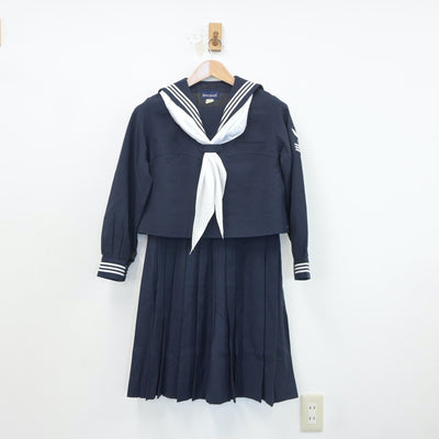 【中古】東京都 共立女子中学校 女子制服 3点（セーラー服・スカート）sf019246