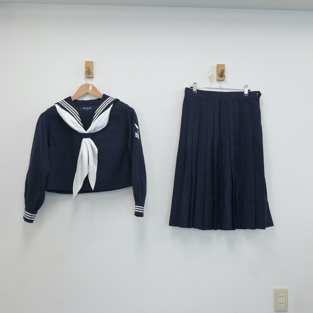 【中古】東京都 共立女子中学校 女子制服 3点（セーラー服・スカート）sf019246