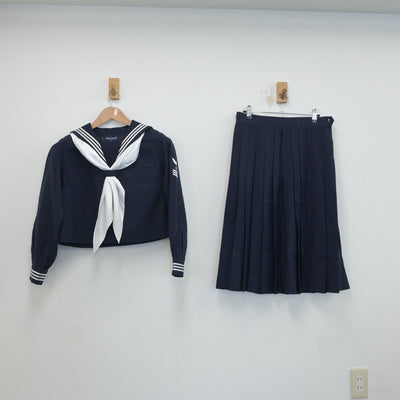 【中古】東京都 共立女子中学校 女子制服 3点（セーラー服・スカート）sf019246