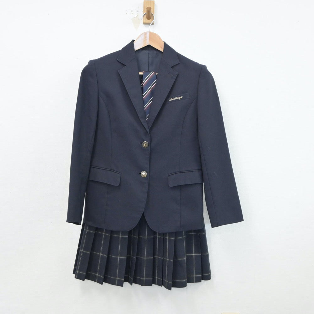 【中古】神奈川県 栗田谷中学校 女子制服 3点（ブレザー・スカート）sf019249