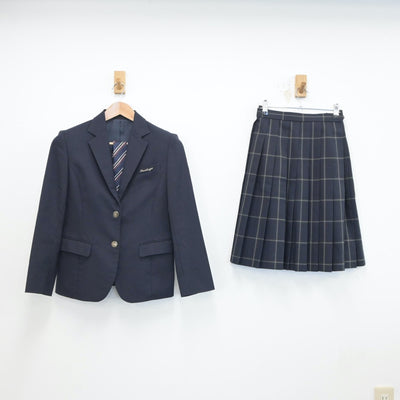 【中古】神奈川県 栗田谷中学校 女子制服 3点（ブレザー・スカート）sf019249