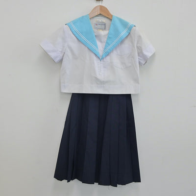 【中古】大阪府 夕陽丘高等学校 女子制服 2点（セーラー服・スカート）sf019270