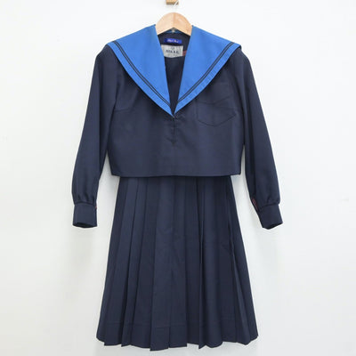 【中古】大阪府 夕陽丘高等学校 女子制服 2点（セーラー服・スカート）sf019271