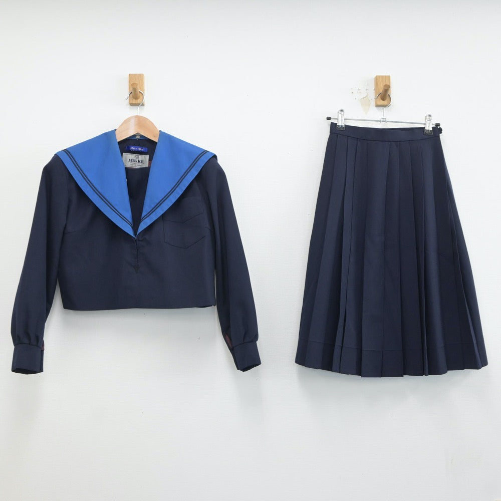 【中古】大阪府 夕陽丘高等学校 女子制服 2点（セーラー服・スカート）sf019271