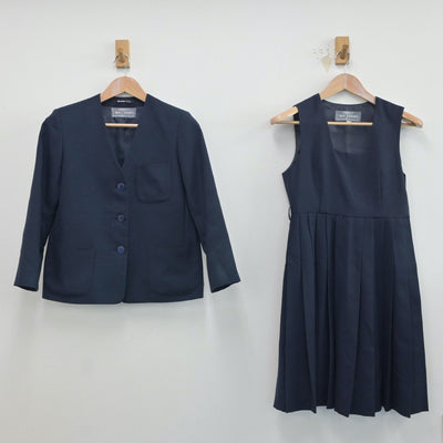 【中古】東京都 青梅第三中学校 女子制服 2点（ブレザー・ジャンパースカート）sf019275