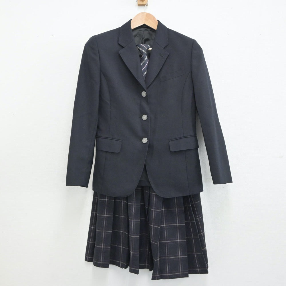 【中古】福岡県 須恵高等学校 女子制服 3点（ブレザー・スカート）sf019279