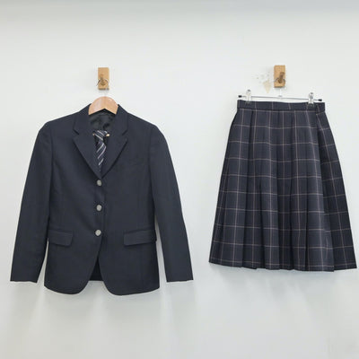 【中古】福岡県 須恵高等学校 女子制服 3点（ブレザー・スカート）sf019279