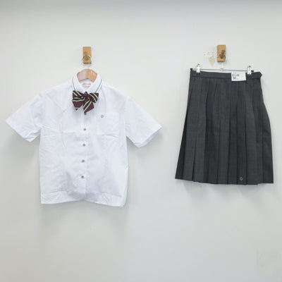 【中古】大阪府 伯太高等学校 女子制服 3点（シャツ・スカート）sf019286