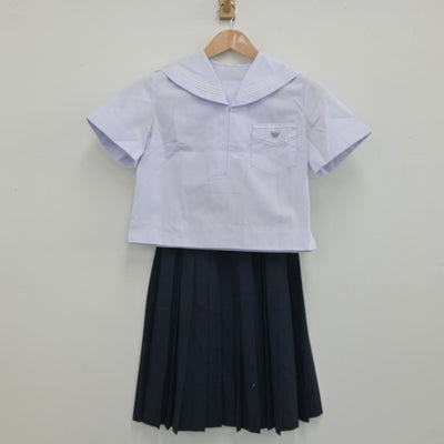 【中古】兵庫県 小野高等学校 女子制服 3点（セーラー服・セーラー服・スカート）sf019298