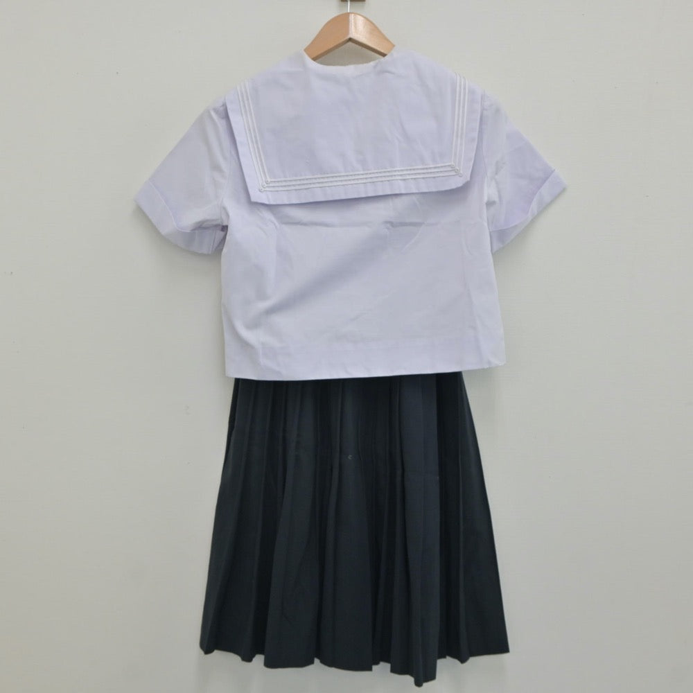 【中古】兵庫県 小野高等学校 女子制服 3点（セーラー服・セーラー服・スカート）sf019299