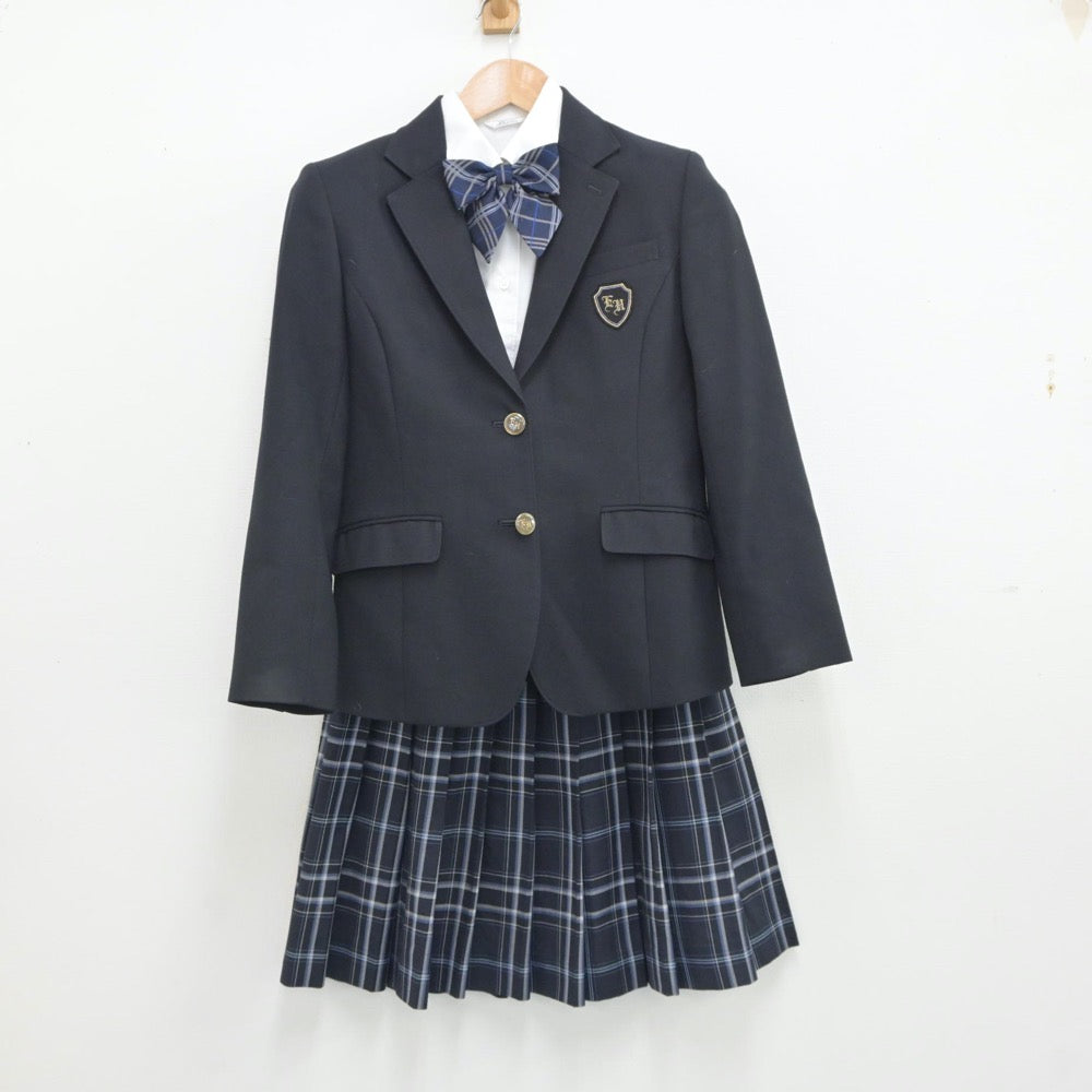 【中古】埼玉県 叡明高等学校 女子制服 5点（ブレザー・シャツ・ニット・スカート）sf019306