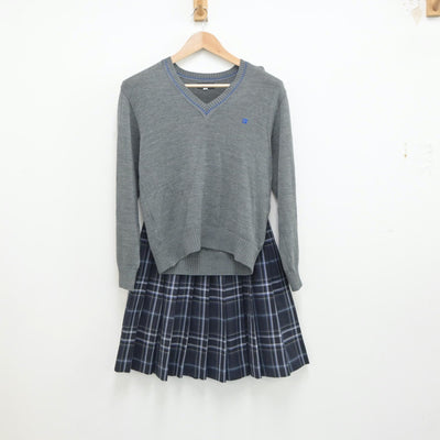 【中古】埼玉県 叡明高等学校 女子制服 5点（ブレザー・シャツ・ニット・スカート）sf019306