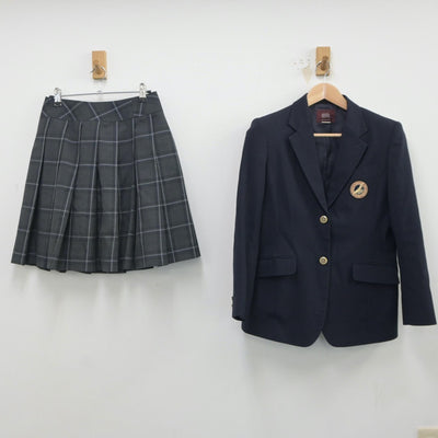 【中古】埼玉県 上尾鷹の台高等学校 女子制服 5点（ブレザー・ニット・スカート）sf019312