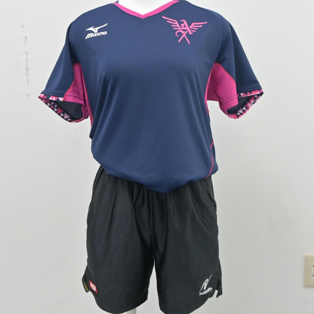 【中古】埼玉県 上尾鷹の台高等学校/卓球部ユニフォーム 女子制服 2点（部活ユニフォーム 上下）sf019314