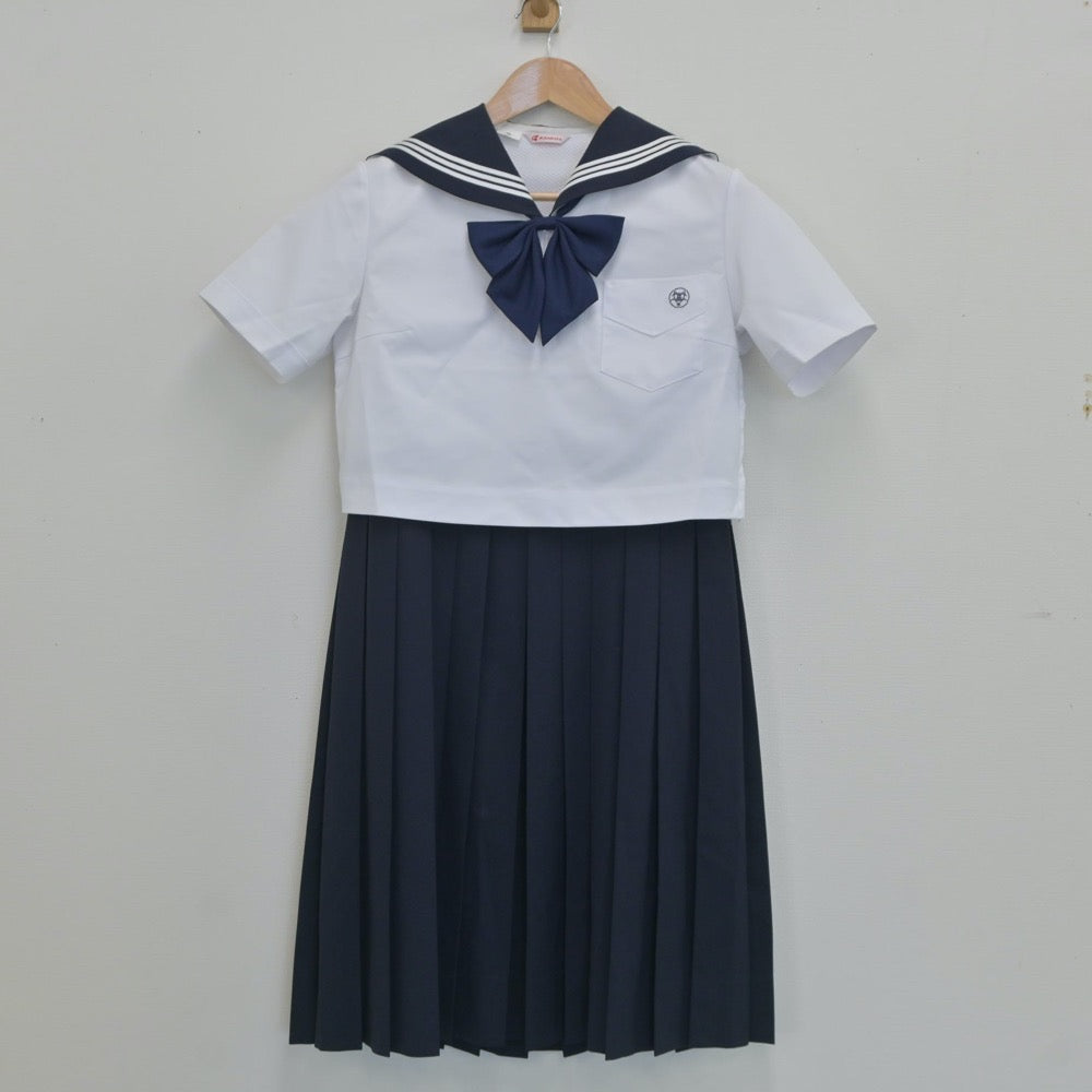 【中古】福岡県 精華女子高等学校 女子制服 4点（セーラー服・ジャンパースカート）sf019315