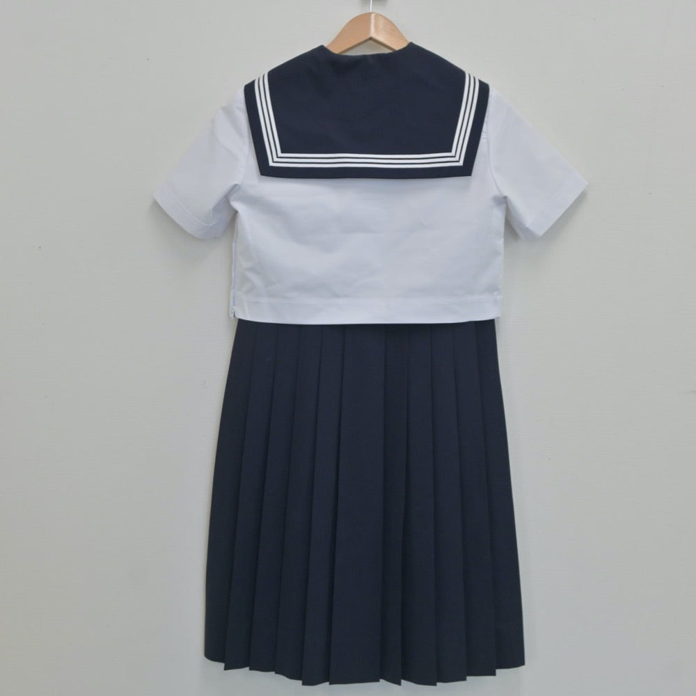 【中古】福岡県 精華女子高等学校 女子制服 4点（セーラー服・ジャンパースカート）sf019315