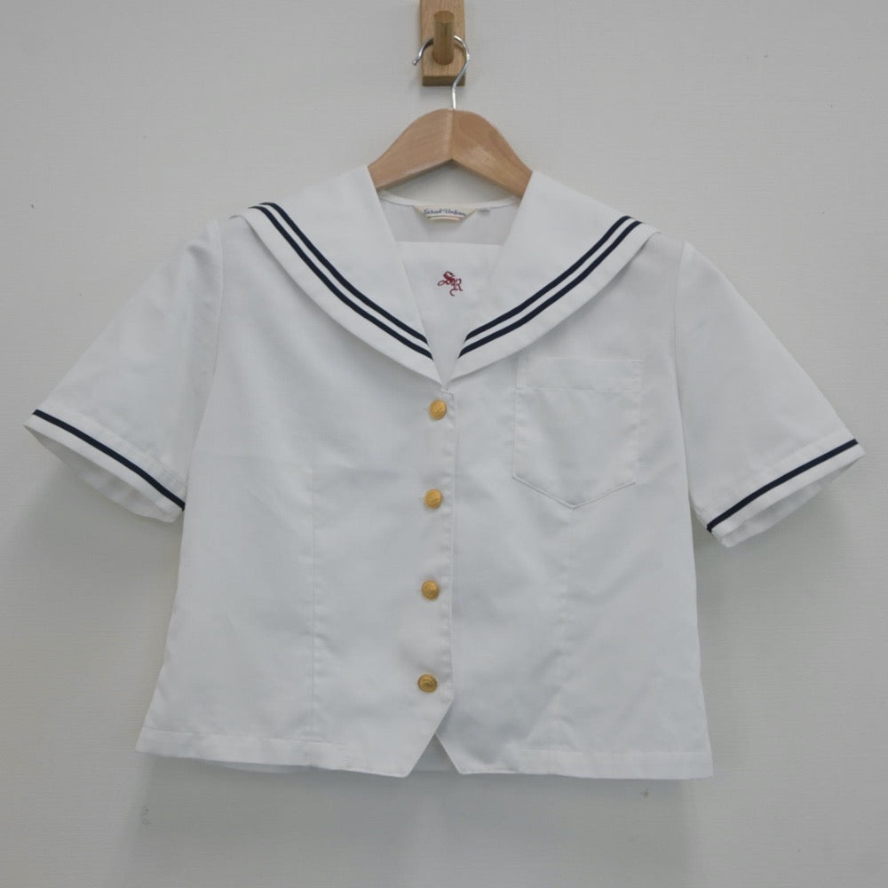 【中古】愛知県 聖霊中学校 女子制服 2点（セーラー服・ニット）sf019323