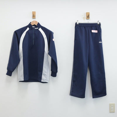 【中古】愛知県 聖霊中学校 女子制服 2点（ジャージ 上・ジャージ 下）sf019325