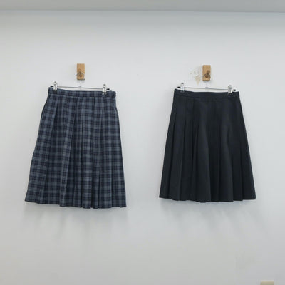 【中古】兵庫県 須磨学園高等学校 女子制服 3点（ニットベスト・スカート・スカート）sf019337