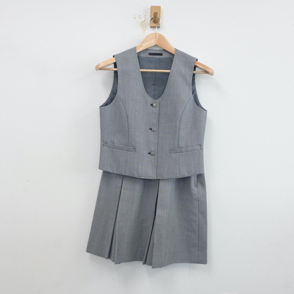 【中古】神奈川県 横浜市立領家中学校 女子制服 4点（ブレザー・ベスト・スカート）sf019339