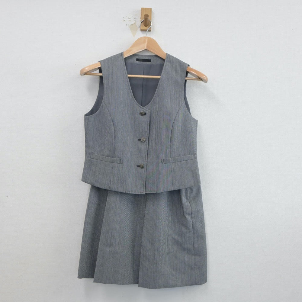 【中古】神奈川県 横浜市立領家中学校 女子制服 2点（ベスト・スカート）sf019340